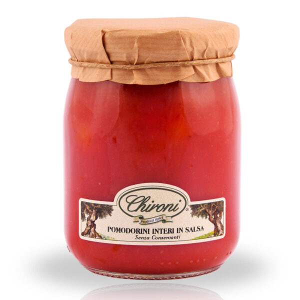 Pomodori interi in salsa di pomodoro 530 g chironi prodotti tipici salento acquistare on line prezzo prima scelta senza conservanti